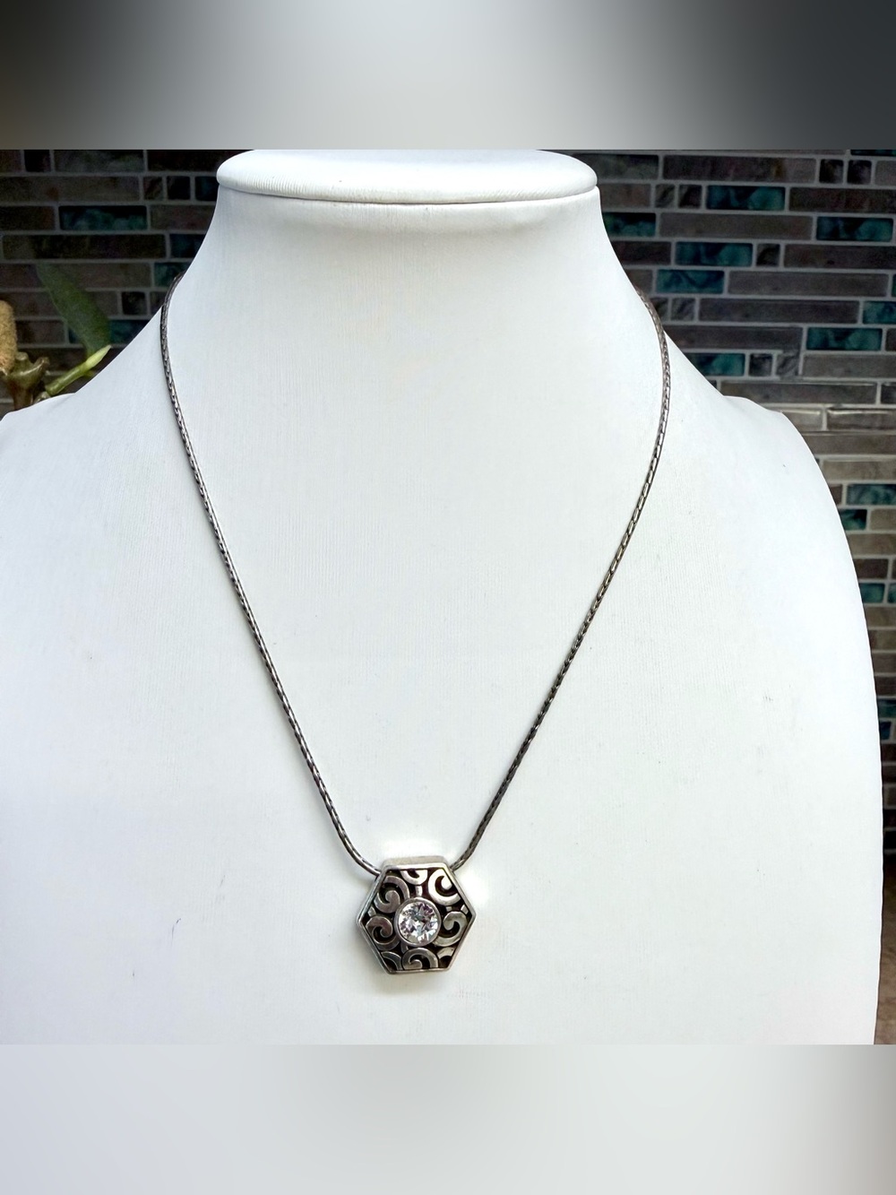 Brighton Deco Collection Swarovski Solitaire necklace